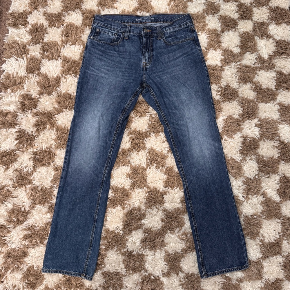 Old Navy Men's Dark Blue Straight Jeans
